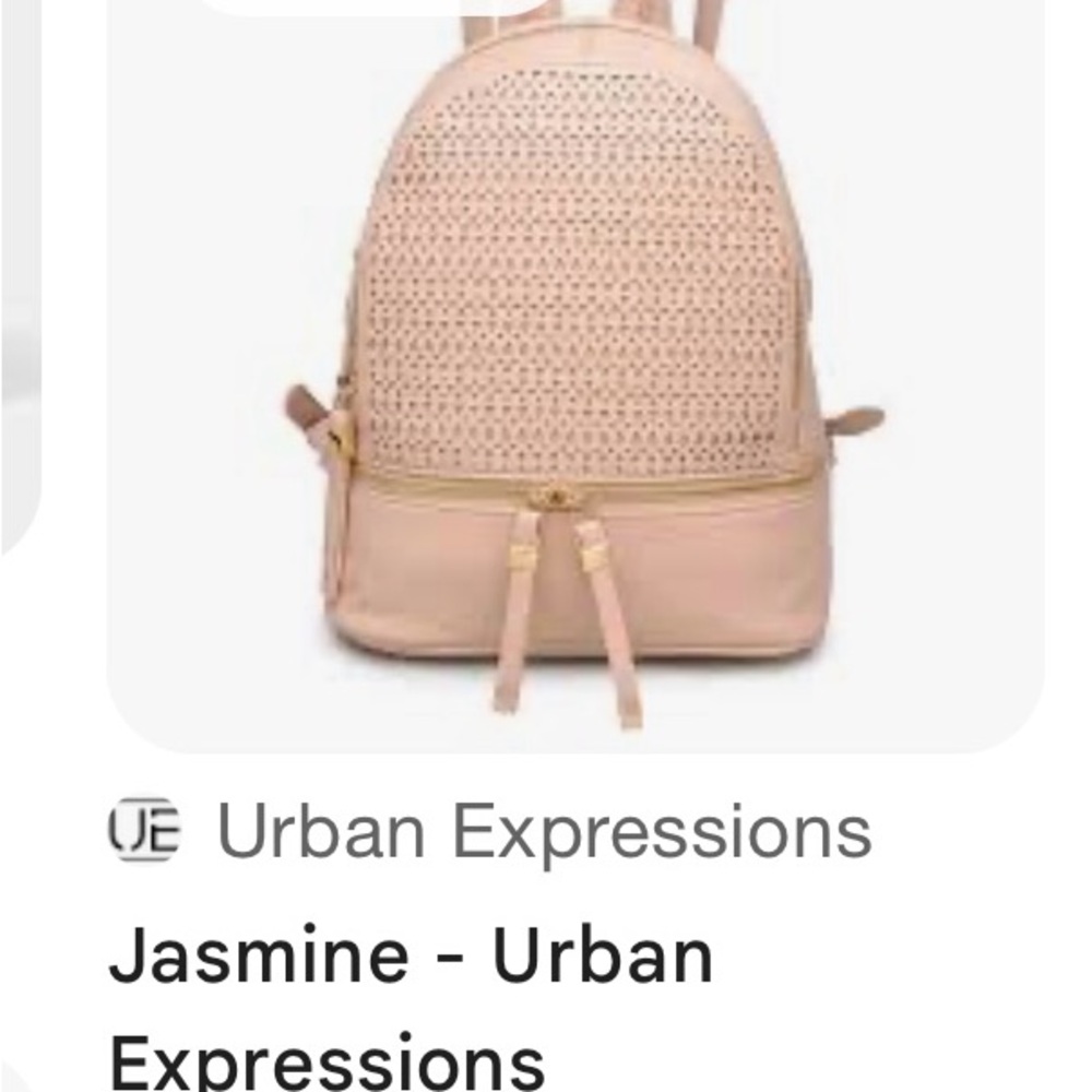 Urban Expressions Cream Laser Cut Backpack